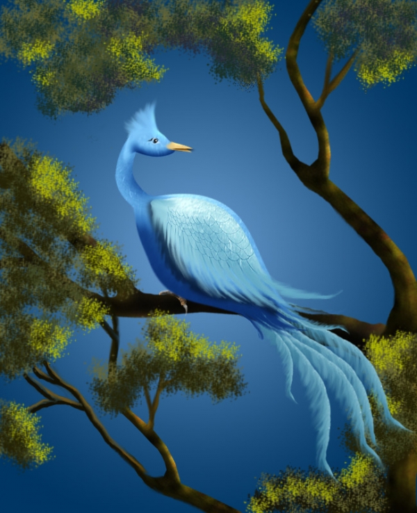 Creation of "Silver" Blue Bird: Step 9